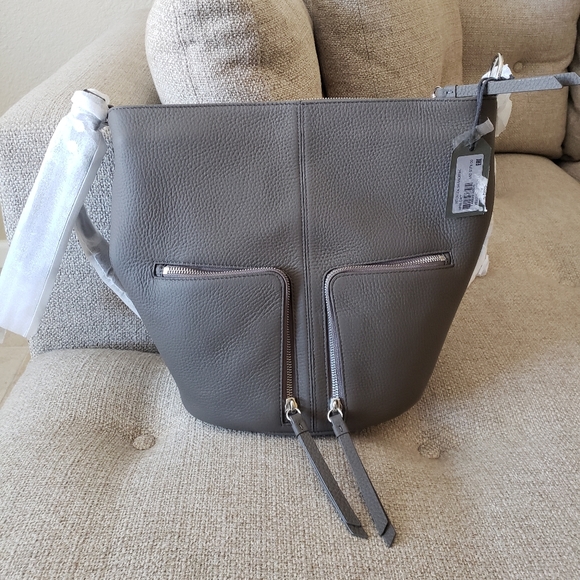 AllSaints Fetch Mink Grey Backpack NEW - Picture 7 of 16